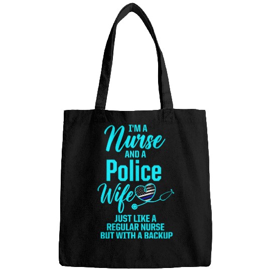 Police Wife nurses Life Backup RN Mom 1 Bags