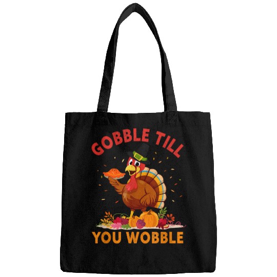 Lacrosse Gift Gobble Till You Wobble Happy Turkey Thanksgiving Day Bags