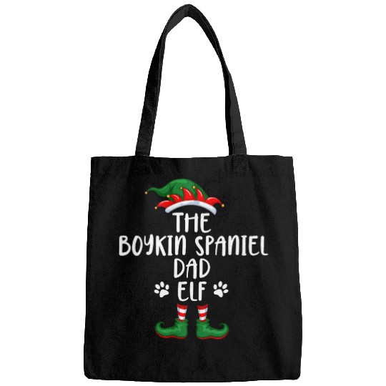 Boykin Spaniel Dad Dog Elf Christmas Funny Matching Pajama Bags