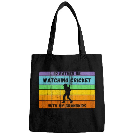 Cricket Fan Rather Be Cricket With Grandkids vintages Cricket Bags
