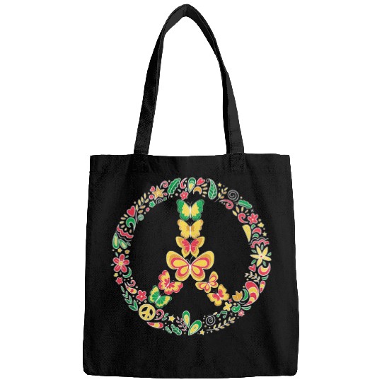 Butterfly Grunge Fairycore Aesthetic Peace Flowers Hippie Bags