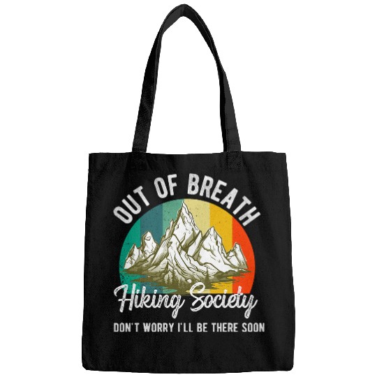 Out of Breath Hiking Society For Men Women Hiker Nature Love Bags