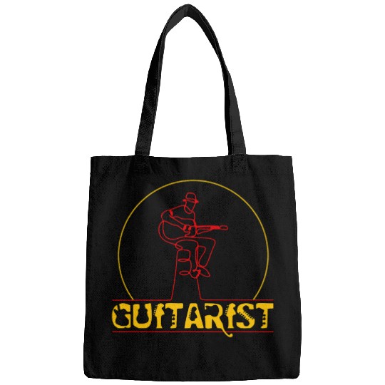Acoustic Guitar Player Guitarist Rock Band Music Lover Bags