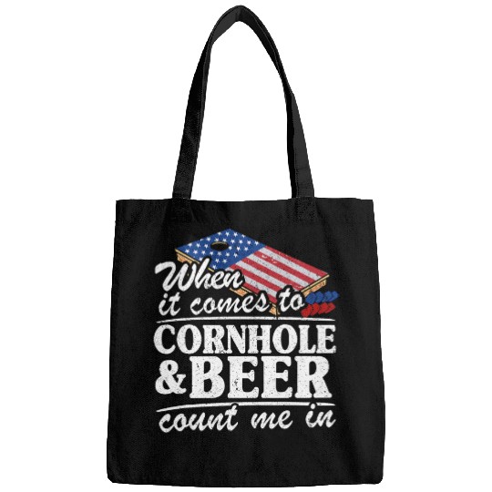 Beer Fun When It Comes To Cornhole Beer Count Me In Funny Cornhole Bags