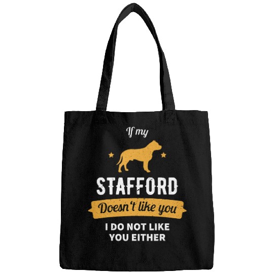 Dog Staffordshire Bull Terrier Funny vintages Stafford Terrier Bags