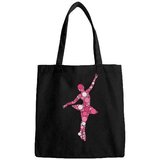 Ballerina Dancer Pink Polka Dot International Dot Day Bags