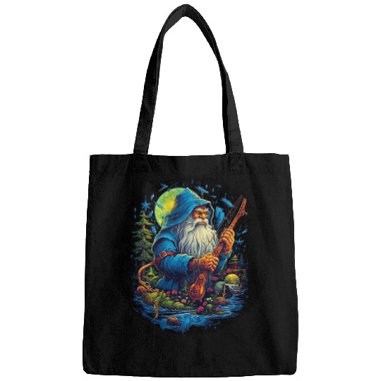Mystic Wizard Gnome Fishing Enchanted Forest Phone Accessory 1 Bags