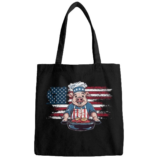 Funny 4th of July Pig Grilling BBQ Party Barbecue Pig Grill 22 Bags