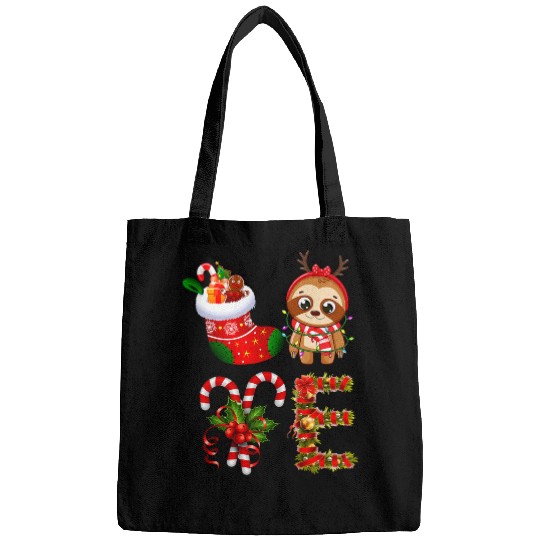 Sloth Pet Christmas Lights Led Funny Santa Hat Christmas Bags