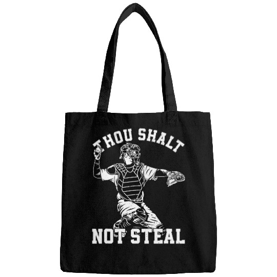 Baseball Catcher Thou Shalt Not Steal Religiou Bags