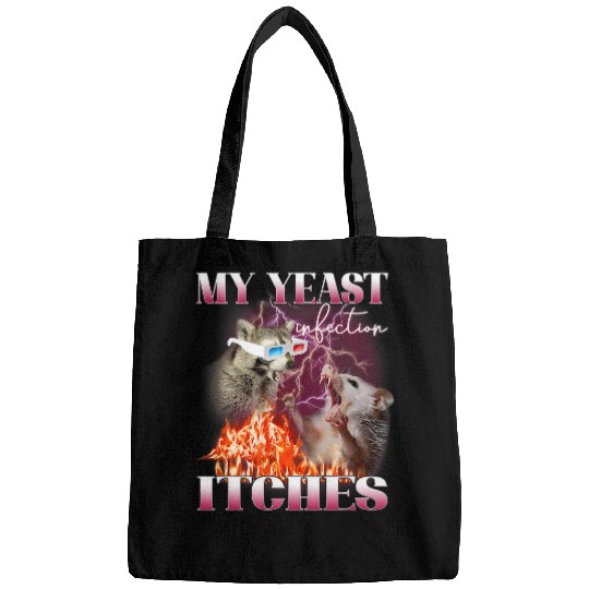 Raccoon Pet Stylish My Yeast Infection Itches Raccoon Funny Opossum Bags