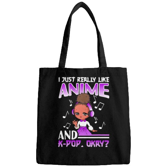 Anime K Pop African American Kpop Music Black Girl Bags