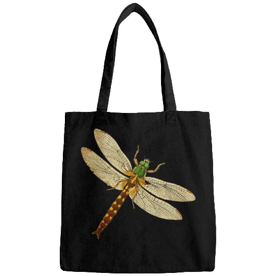 Cute dragonfly wings antique dragonfly illustration Bags