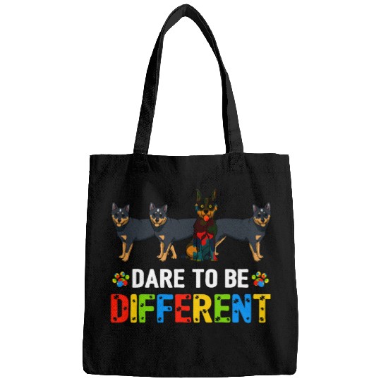 autism awareness australian cattle s dog dad dog mom Bags