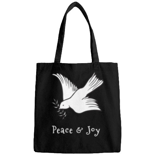 Dove Bird With Olive Branch Peace and Joy Holiday Season Bags