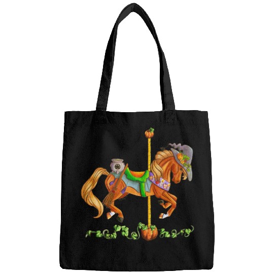 Horse Lover Samhain Halloween Carousel Horse Bags