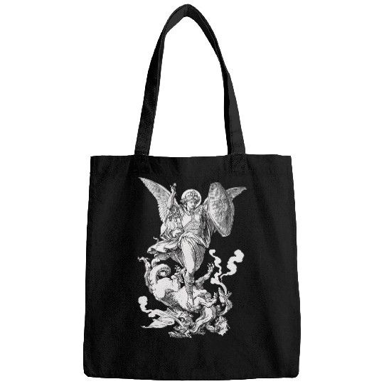 Archangel Saint Michael Fighting the Dragon Catholic Bags