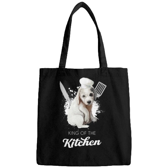 Briard Puppy King of the Kitchen Funny Cooking Dog Chef Bags