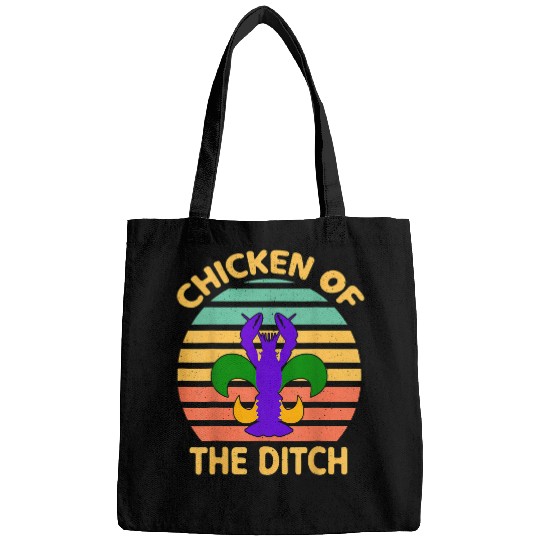 Chicken Lover Of The Ditch Mardi Gras Funny Crawfish Cajun Party Bags