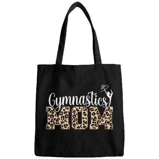 Gymnastics Mom Leopard Print Cute Gymnast Parent Womens Bags