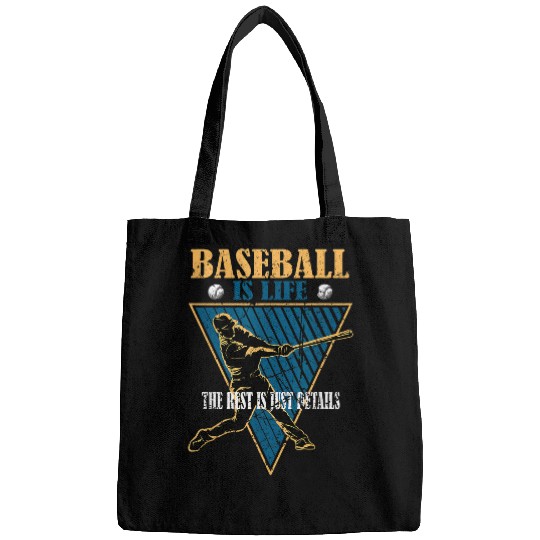 Baseball Is Life The Rest Is Just Details Funny Vintage Bags
