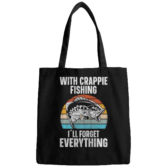 Fishing Crappie Fishing Retro Crappie Fish Fisher Bags