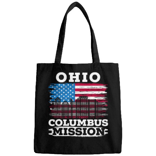 Ohio Columbus Mission Christopher Columbus Day USA Flag Bags