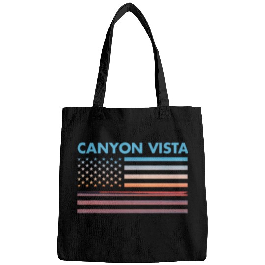 vintages Sunset American Flag Canyon Vista Pennsylvania Bags