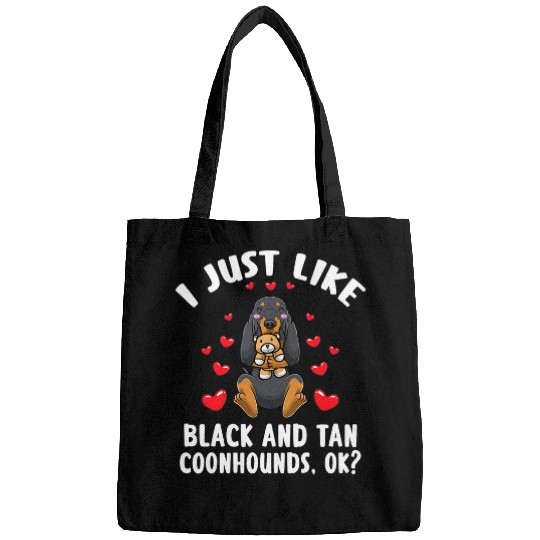 Black And Tan Coonhound Dog Bags