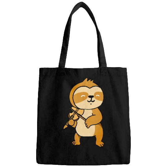Sloth Pet Playing Violin Bags