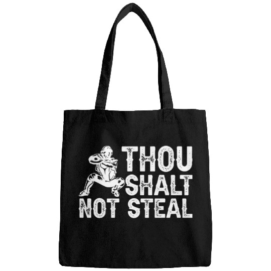 Baseball Catcher Thou Shalt Not Steal Religious Baseball Bags