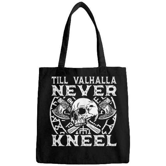 Till Valhalla Never Kneel Nordic Norse Mythology Viking 1 Bags