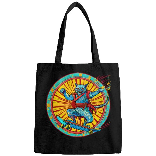 Samurai Cat Rad Aggressive Ollie Skateboard Bags