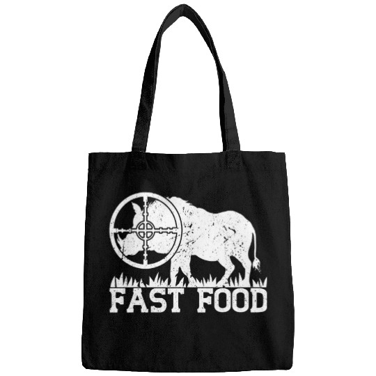 Fast Food Wild Pig Hog Hunter Boar Hunting Vintage Bags