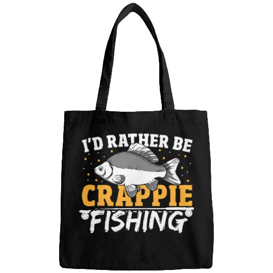 Fishing Id Rather Be Crappie Fishing Hunting 3 Fisher Bags