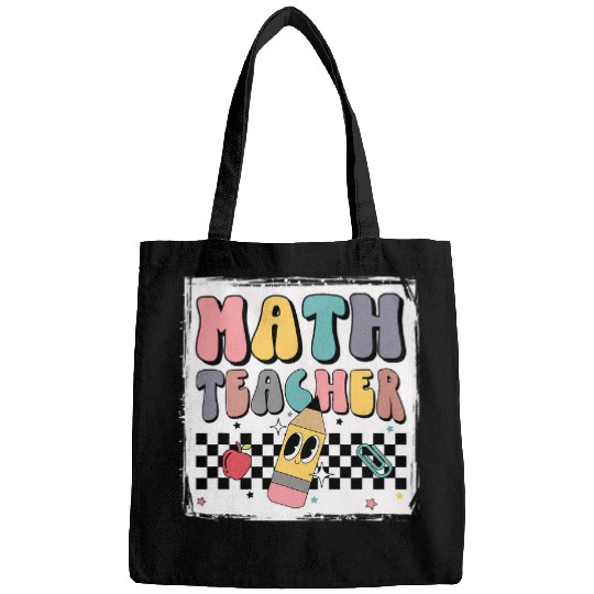 Bleached Math Teacher Team Math Squad Back To School 2 Bags