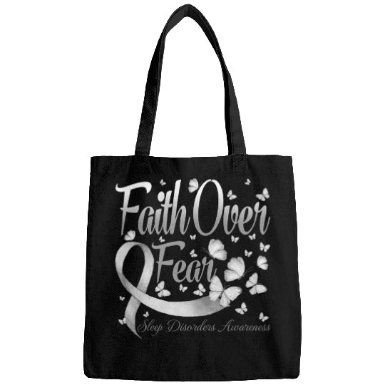 Faith Over Fear Sleep Disorders Awareness Butterfly Bags