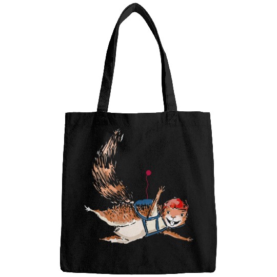 Squirrel Pet Skydiving Squirrel Funny Skydiver Squirrel Bags