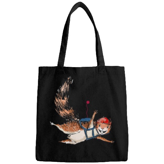 Squirrel Pet Skydiving Squirrel Funny Skydiver Squirrel Bags