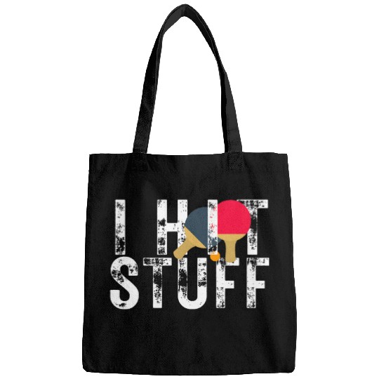 I Hit Stuff Ping Pong Player Homerun Batter Softball Lover Bags