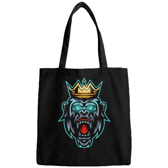 Owl Pet Gorilla Face Angry Growling Scary Silverback Gorilla King Bags