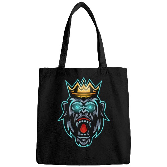 Owl Pet Gorilla Face Angry Growling Scary Silverback Gorilla King Bags