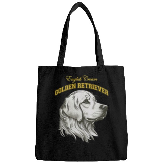 English Cream Golden Retriever ECGR Retro Preppy Collegiate Bags