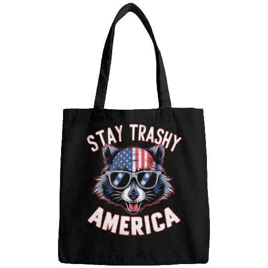 Raccoon Pet Stay Trashy Raccoon America Bags