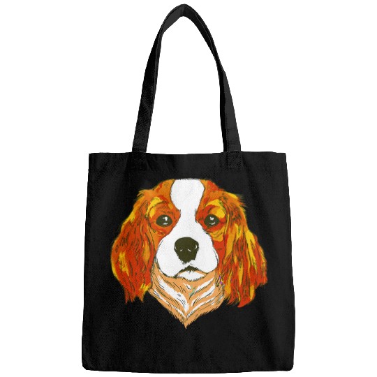 Cavalier Owner Cavalier King Charles Spaniel Pop Art Dog Bags