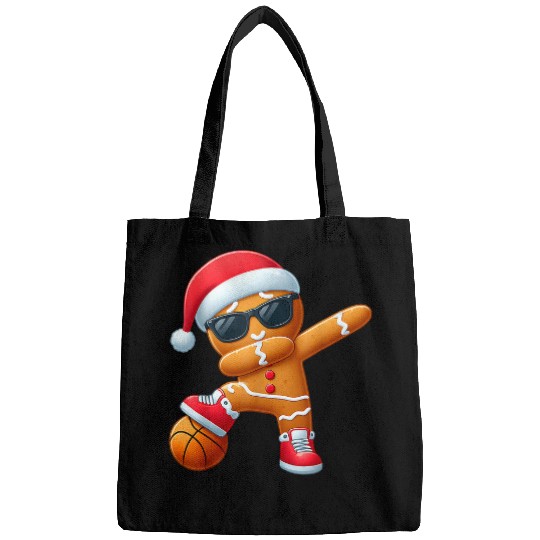 Christmas Dabbings Gingerbread Santa Hat Basketball Pajama Bags