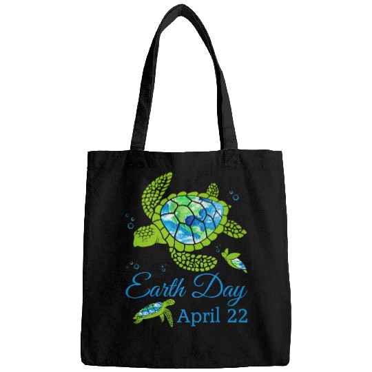 Turtle Pet planet love world environment earth day 4 Bags