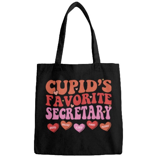 Cupids Favorite School Secretary Retro Valentines Day Bags