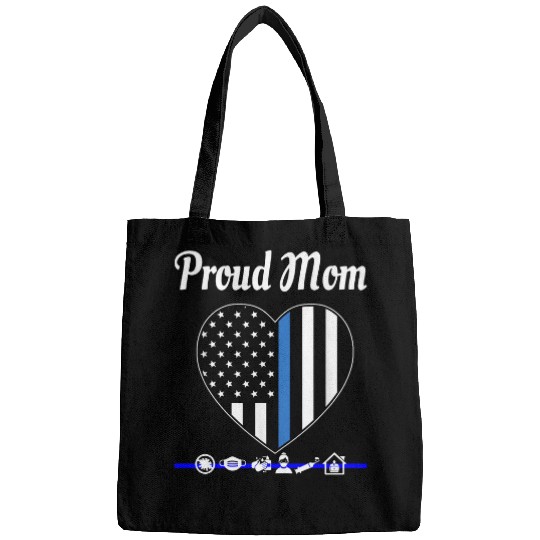 Womens Mothers Day s for Mom in Police Service Plus Size Tee Bags