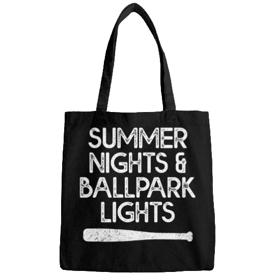 Baseball Softball Team Summer Nights Ballpark Lights Bags